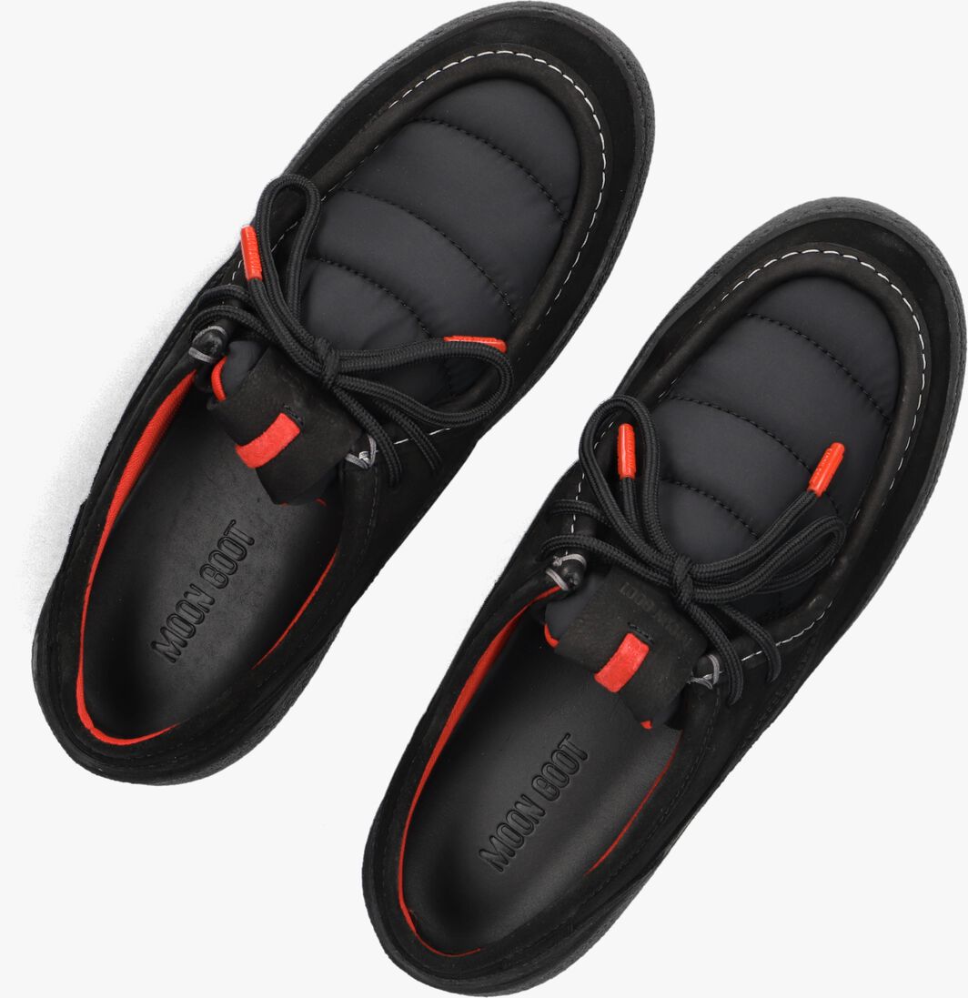 zwarte moon boot veterschoenen mtrack low m
