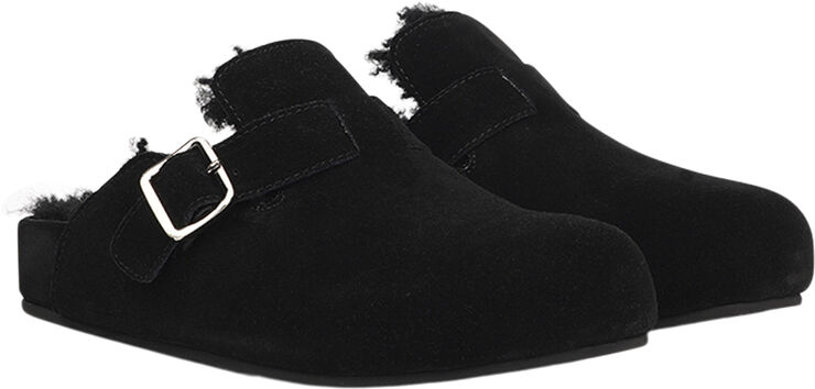 Lovelies NESSO - SKIN MULES WITH ADJUSTABLE BUCKET Black