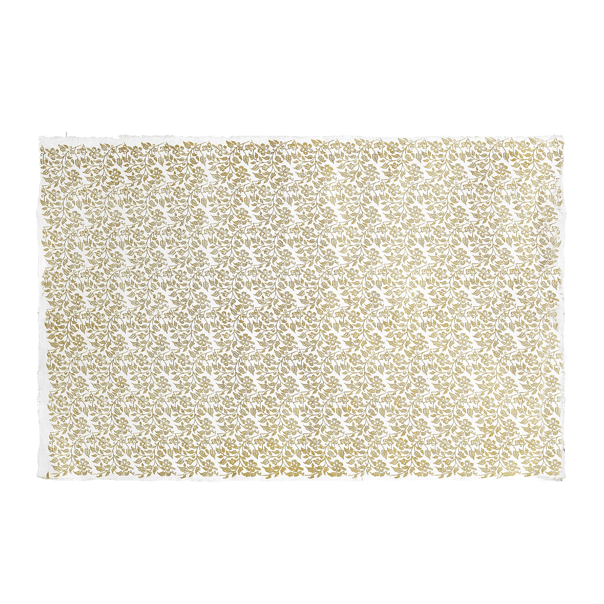 Geschenkpapier 'Blumen', weiß-gold, T 76 cm, B 51 cm günstig bestellen