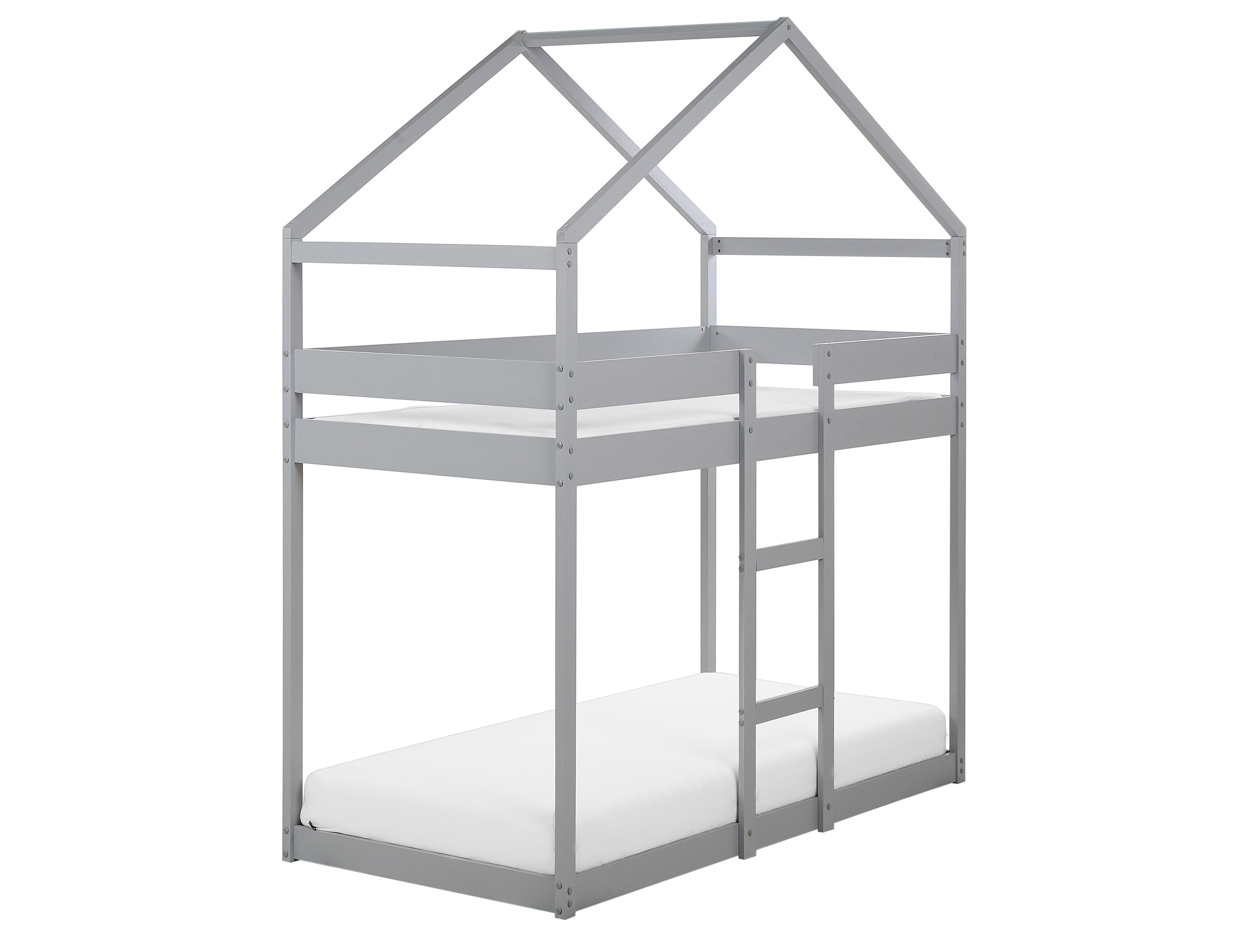 Hoogslaper Huis Dennenhout LABATUT 90 x 200 cm Grijs