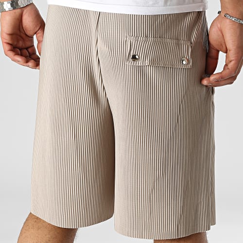 Short A Rayures Beige