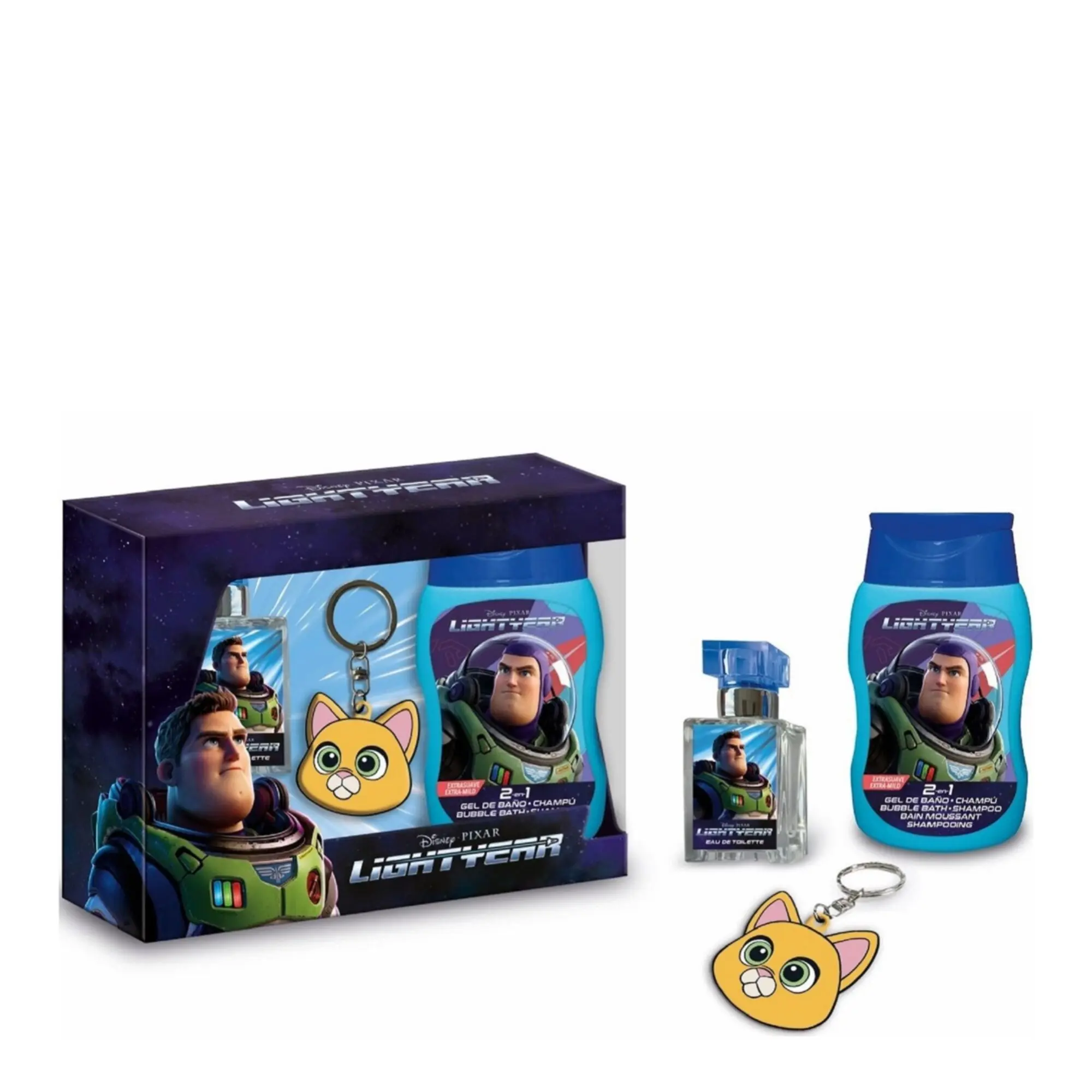 Produits - Buzz l'éclair - Lightyear Eau deToilette 20ml,Bain Moussant & Porte Clé- Coffret enfant