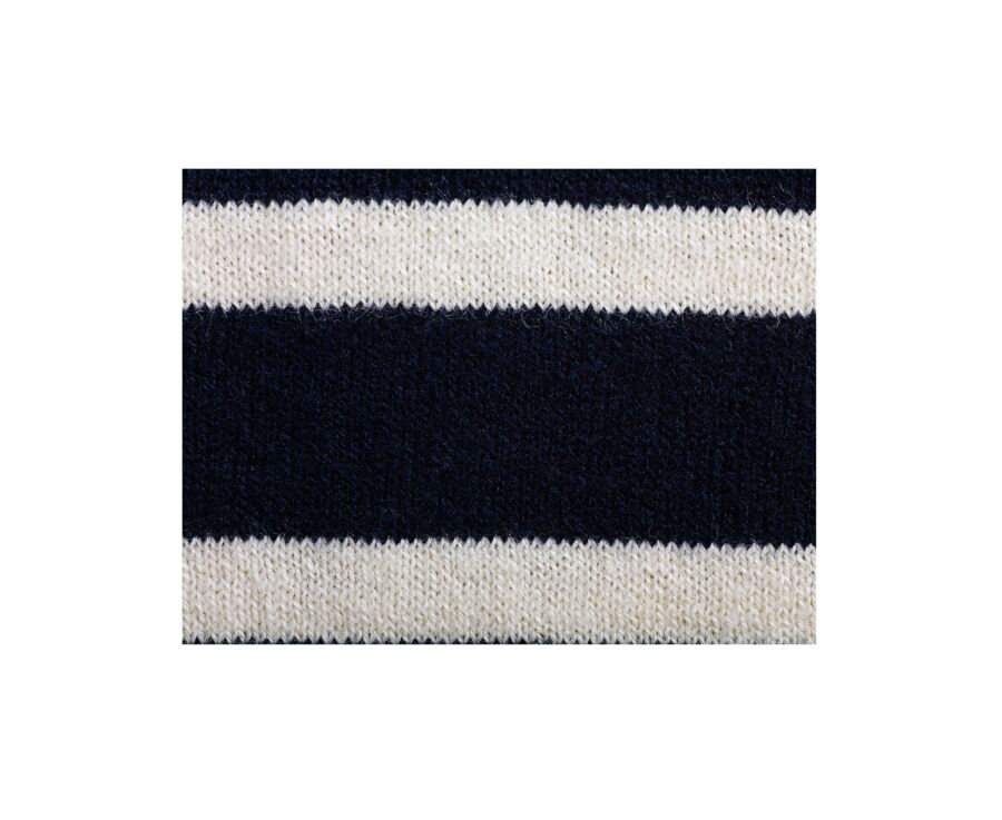 Pull col zippé marin Marine et Ecru - VLADIAC