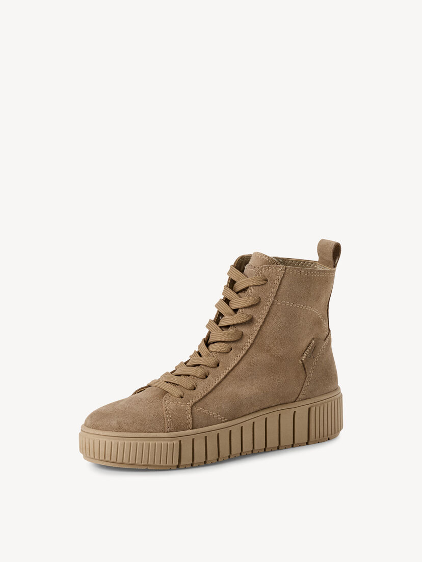 Leren Enkellaarsje - beige
