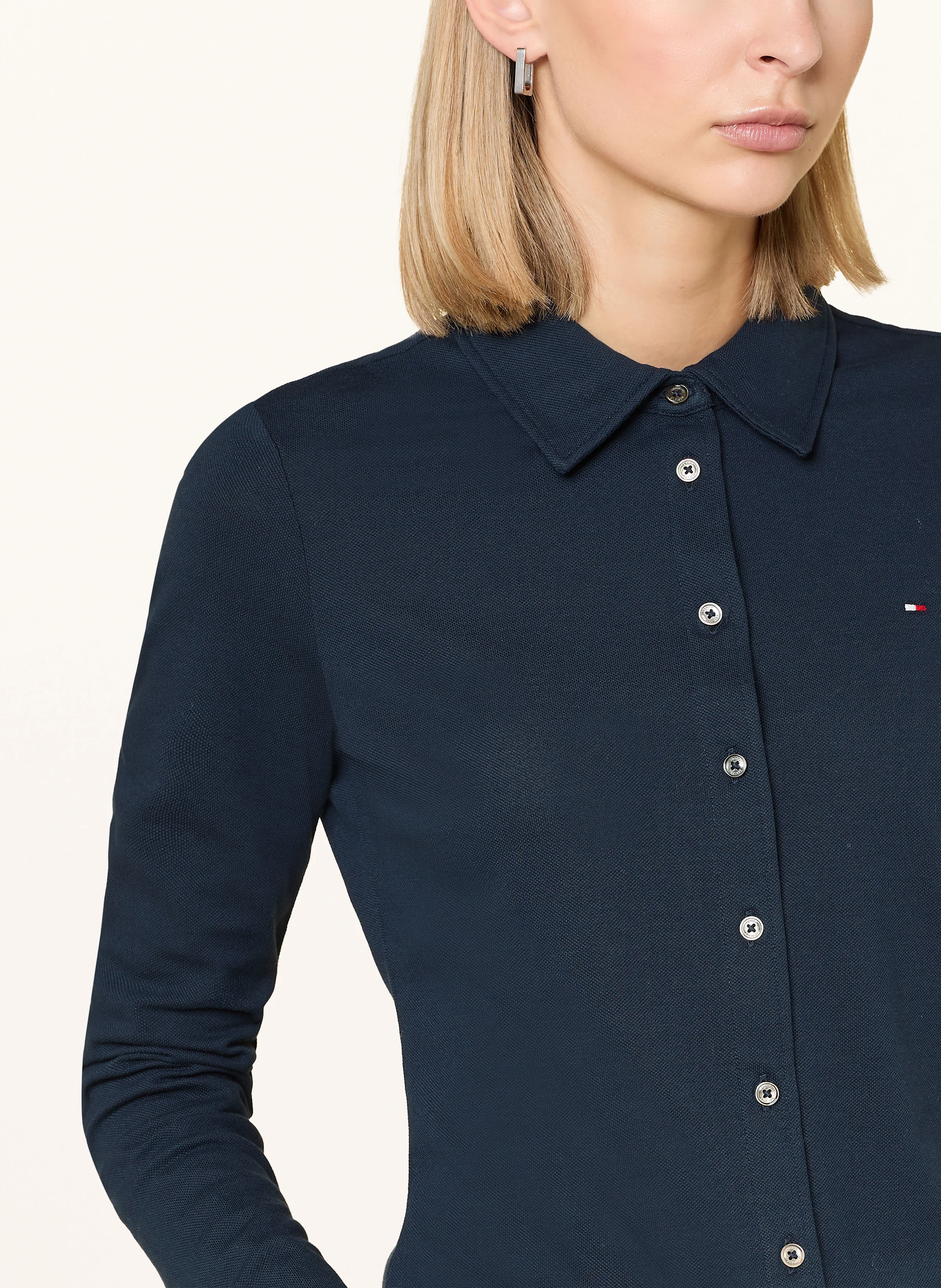 TOMMY HILFIGER Hemdbluse aus Piqué