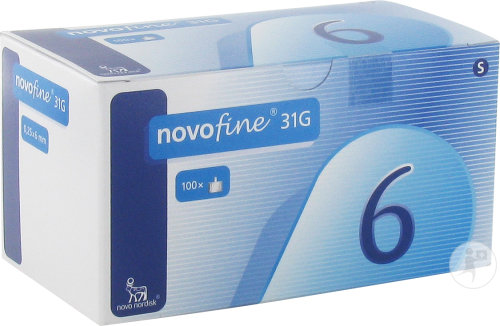 Novo Nordisk NovoFine 31G Aiguilles Stériles 6mm Pièces 100