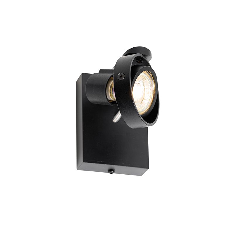 Moderne plafondspot zwart draai- en kantelbaar GU10 50mm - Master