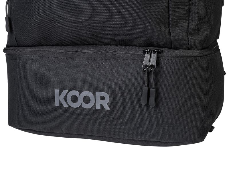KOOR Rucksack 25 l, Schwarz Sportrucksack mit Schuhfach