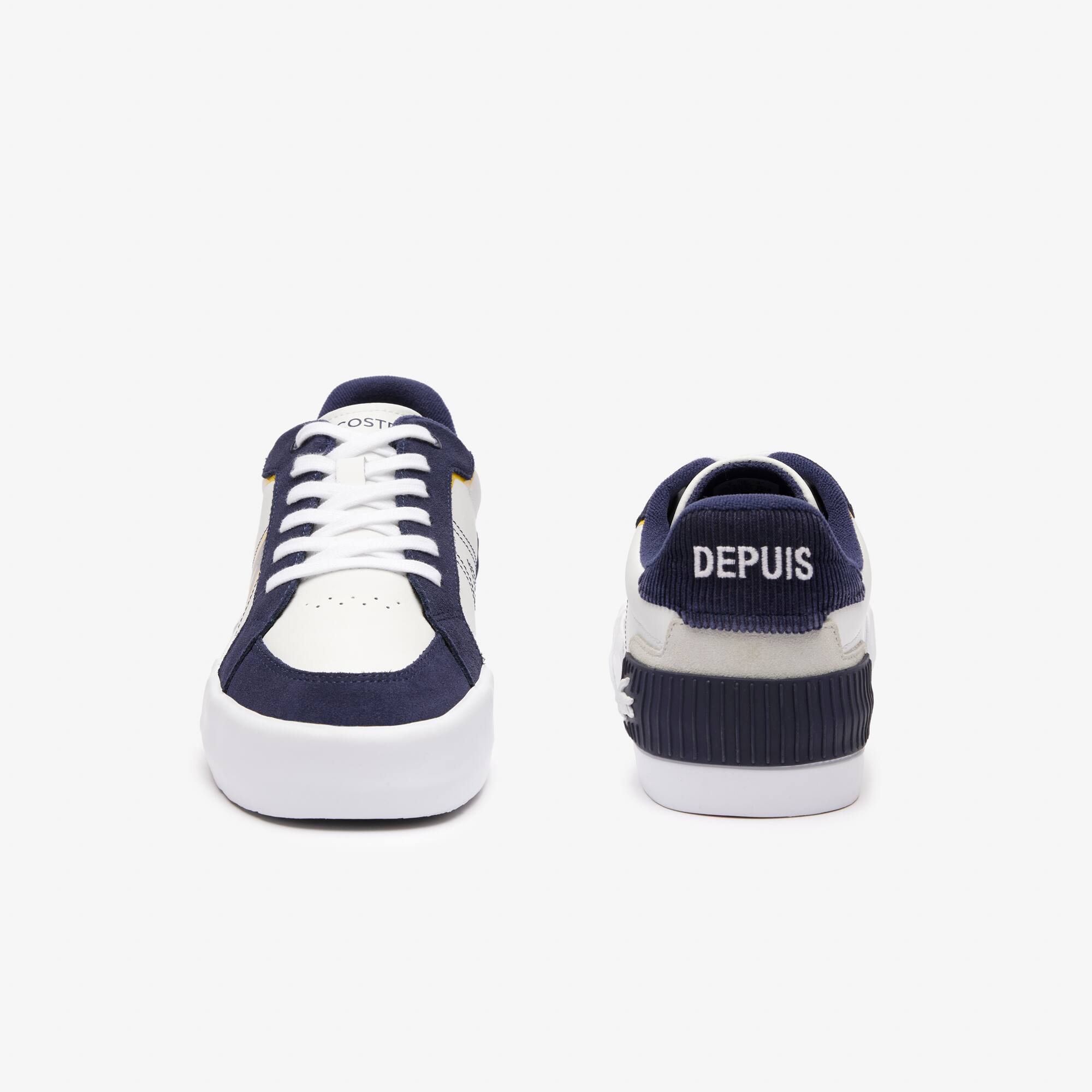 Herren Sneakers L004 aus Leder mit Colourblock Sneakers - Weiss - Lacoste - Herren