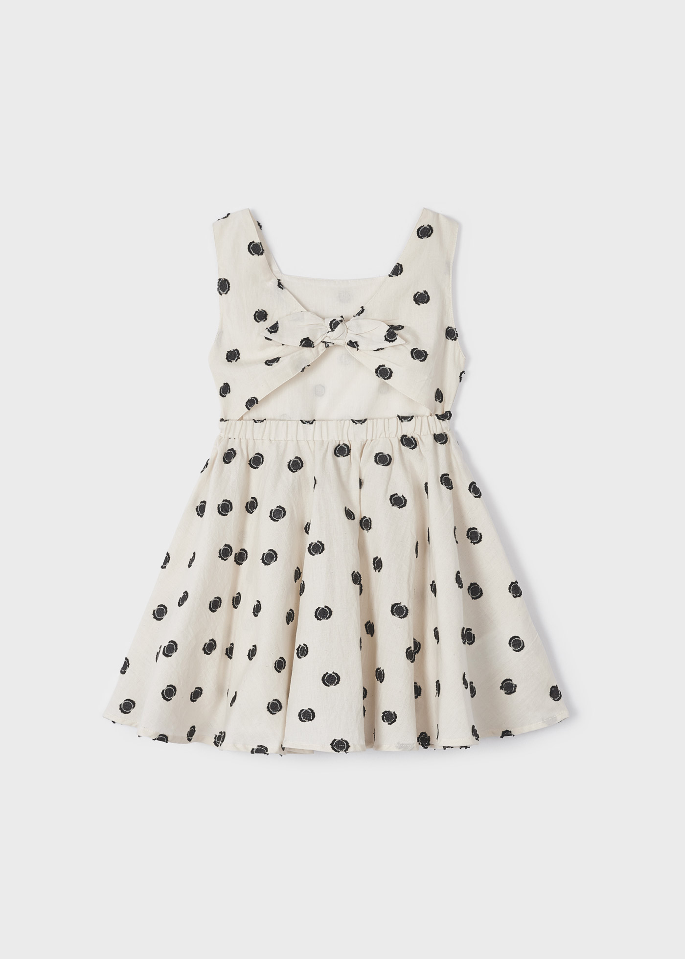 Vestido de algodão com bordados para meninas