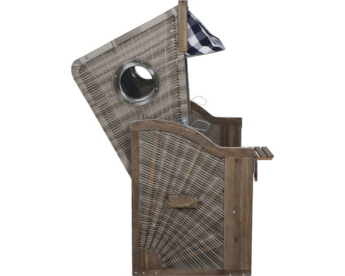deVries Greenline 135+ strandstoel, stof 743, 130 x 80 cm, half-liggend, blauw
