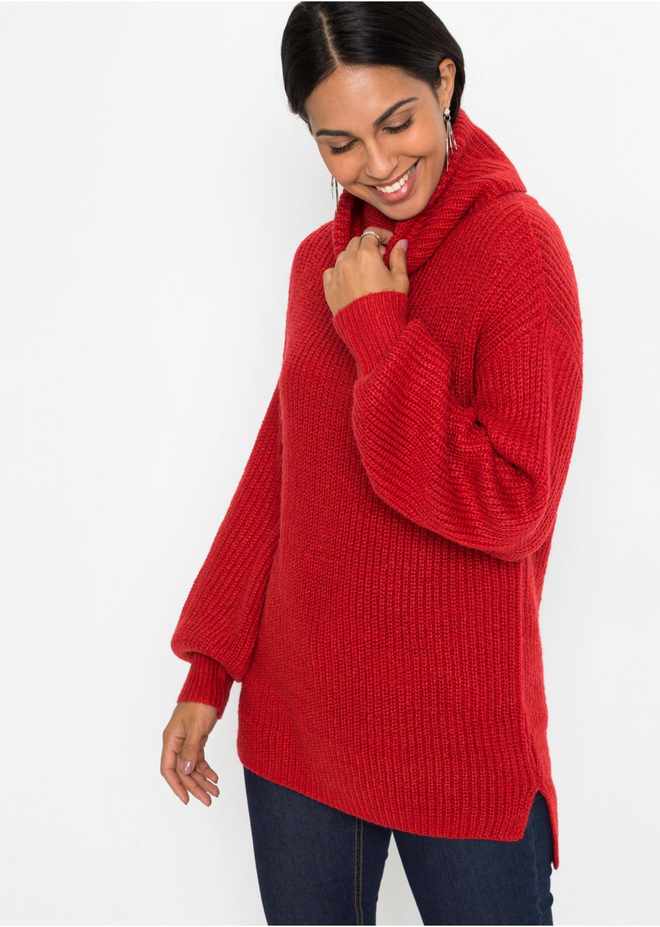 Pull col roulé