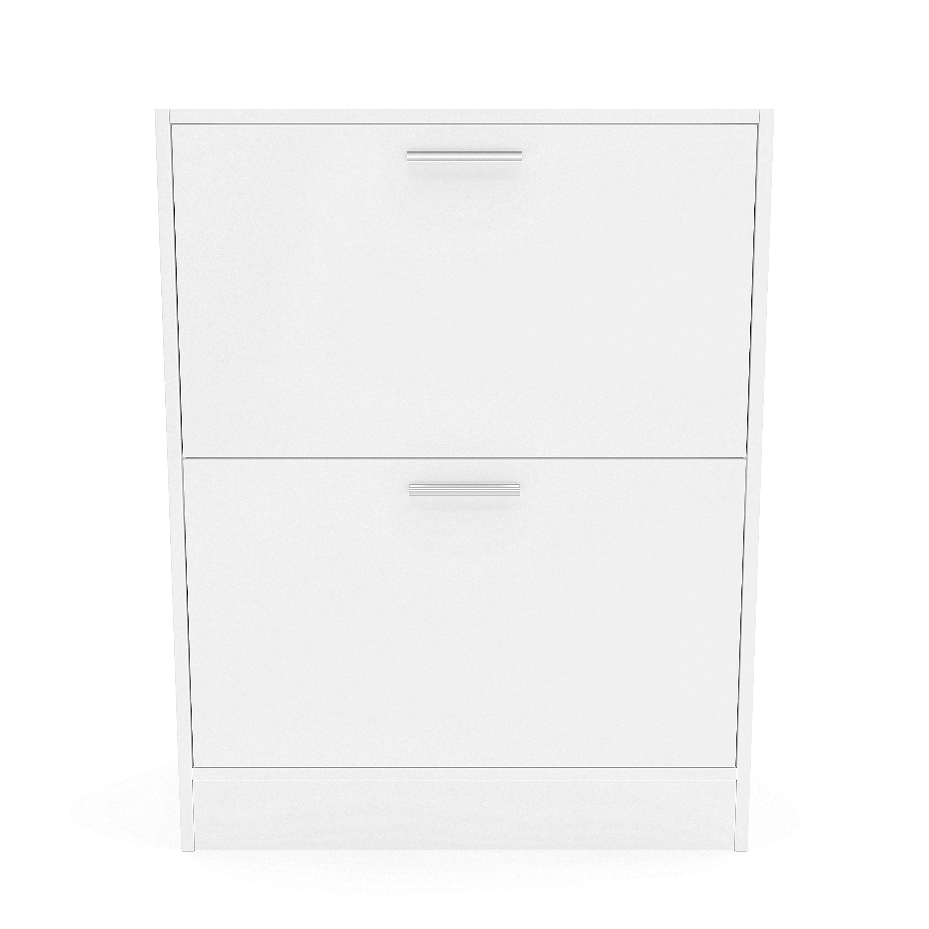 Schuhschrank 63 x 24 x 81 cm weiss