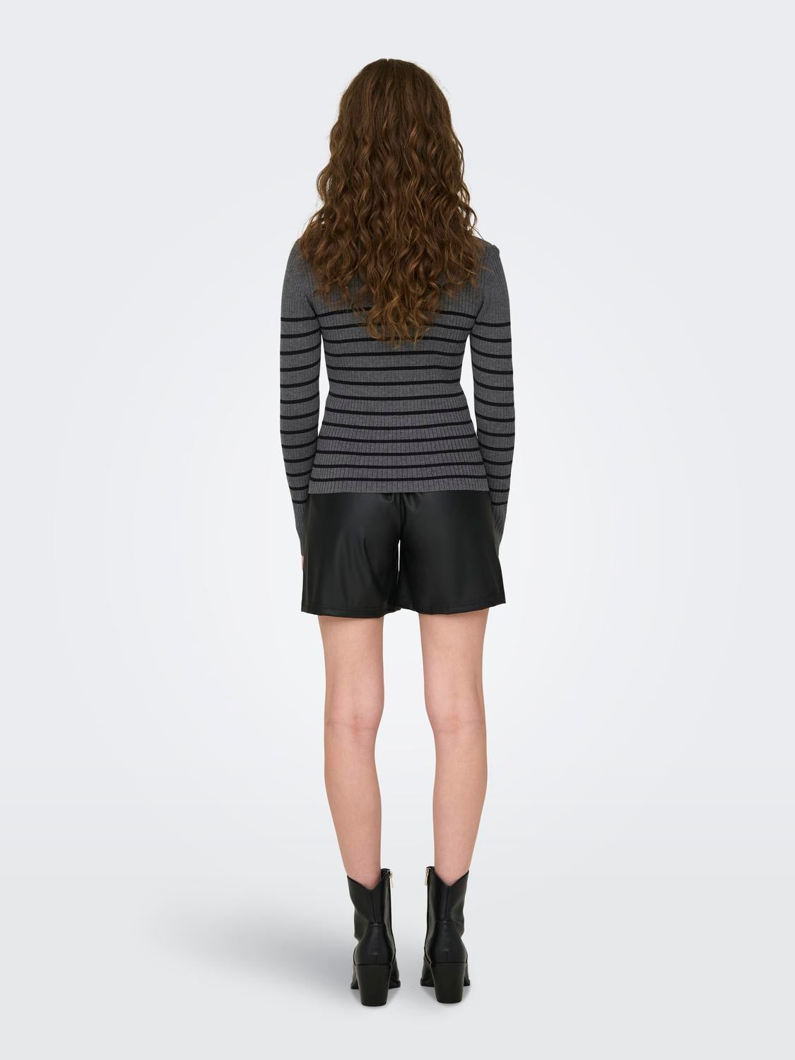 JDYPLUM Strickpullover Dark Grey Melange