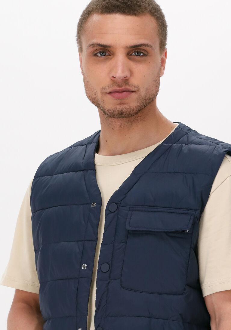 ANERKJENDT blauwe anerkjendt bodywarmer akrasmus padded gilet