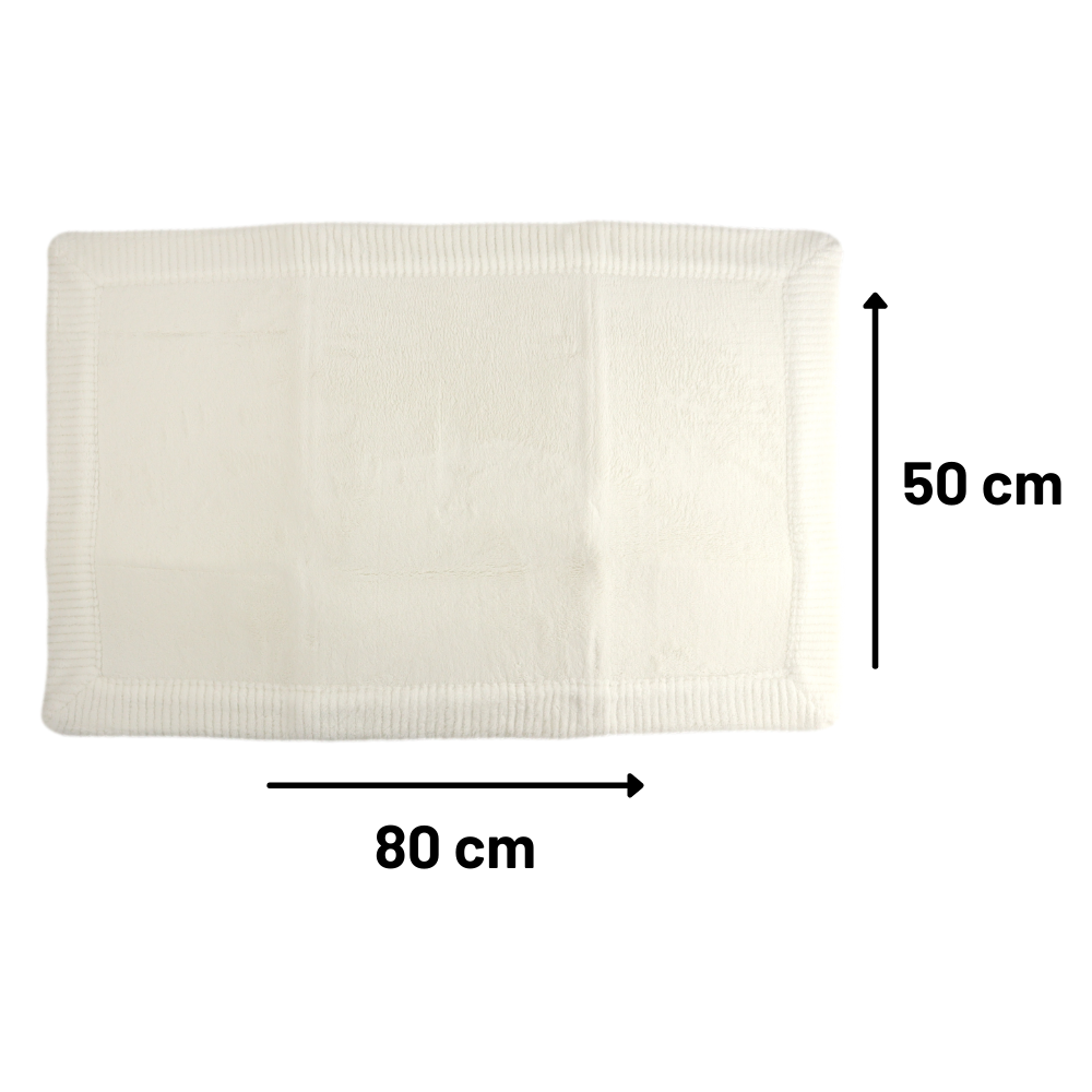 Orange85 50 x 80 cm polyester badmat - White