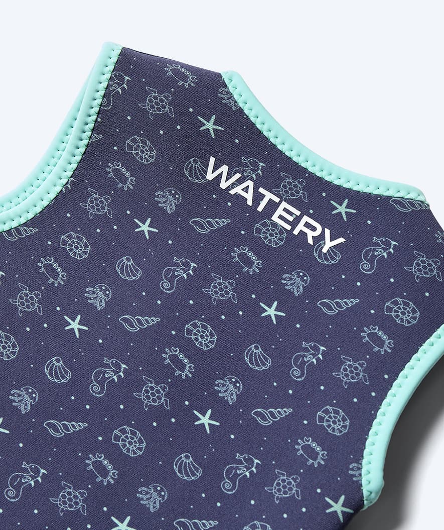 Watery våddragt til børn - Baia Wrap - Atlantic Turquoise
