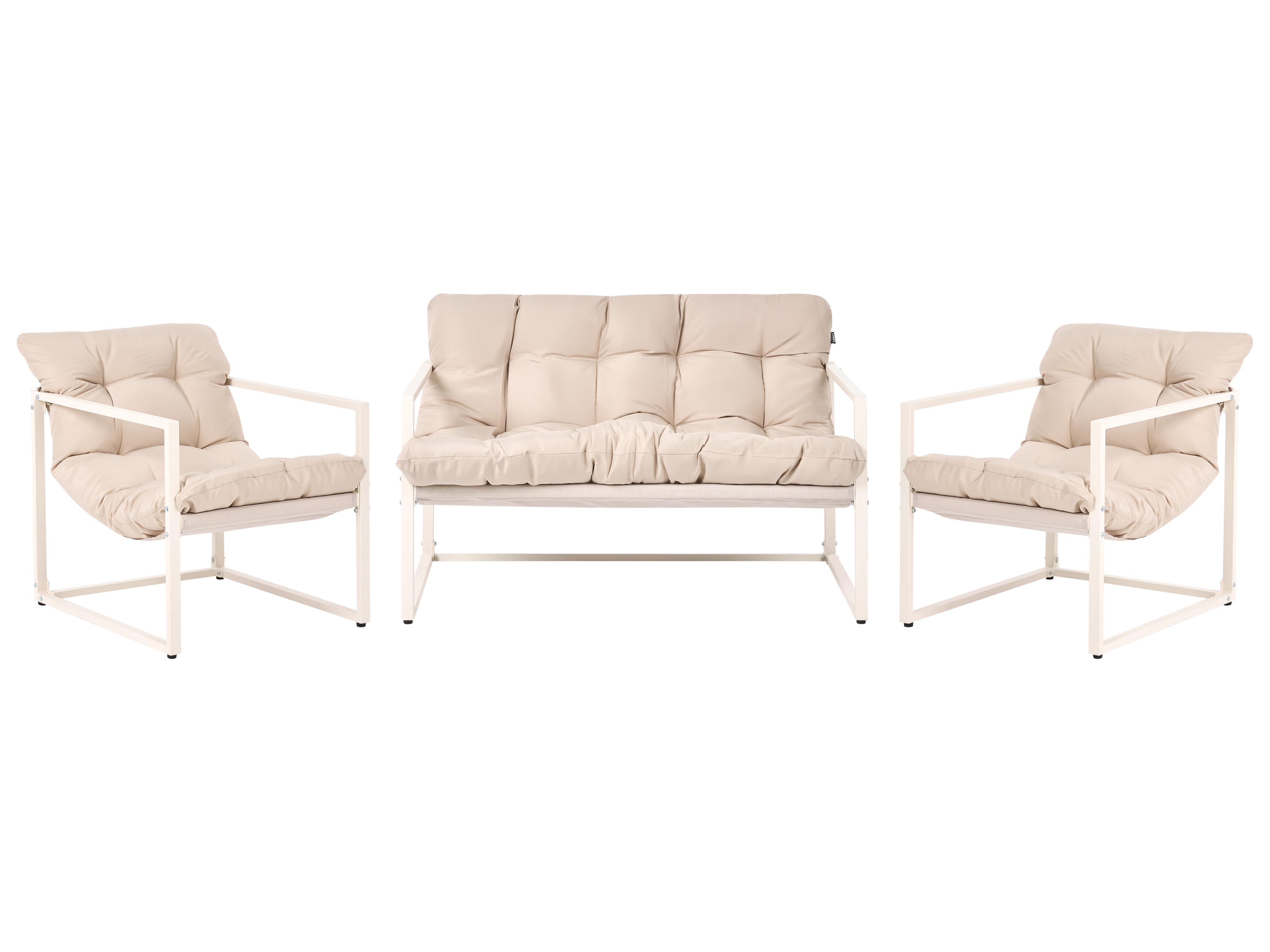 Loungeset met tafel 4-zits GARDA Metaal Beige