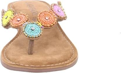 Lazamani Kleurrijke Suède Slippers Multicolor Dames