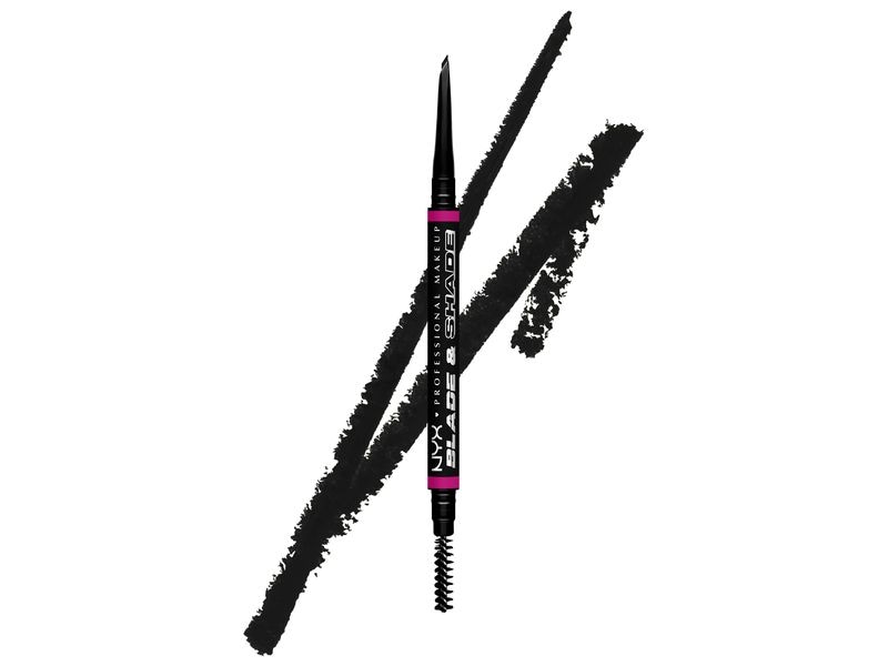 NYX Professional Makeup Augenbrauenstift Blade n Shade Blac Nano Augenbrauenstift mit integrierter Bürste