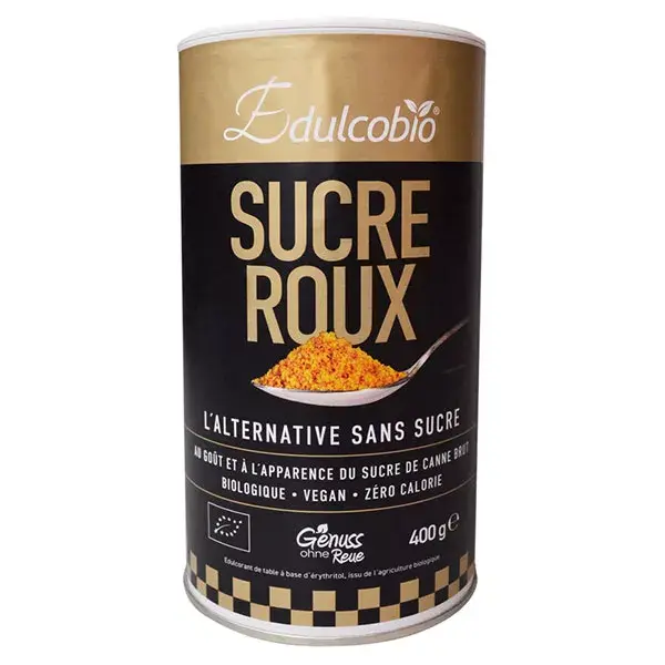 Adoçante Edulcobio sem açúcar, açúcar mascavo orgânico, 400g