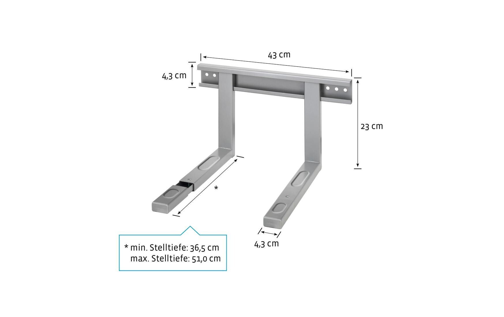 Mikrowellenhalterung 110931 SilberUniversalhalterung für Küchengeräte, silber