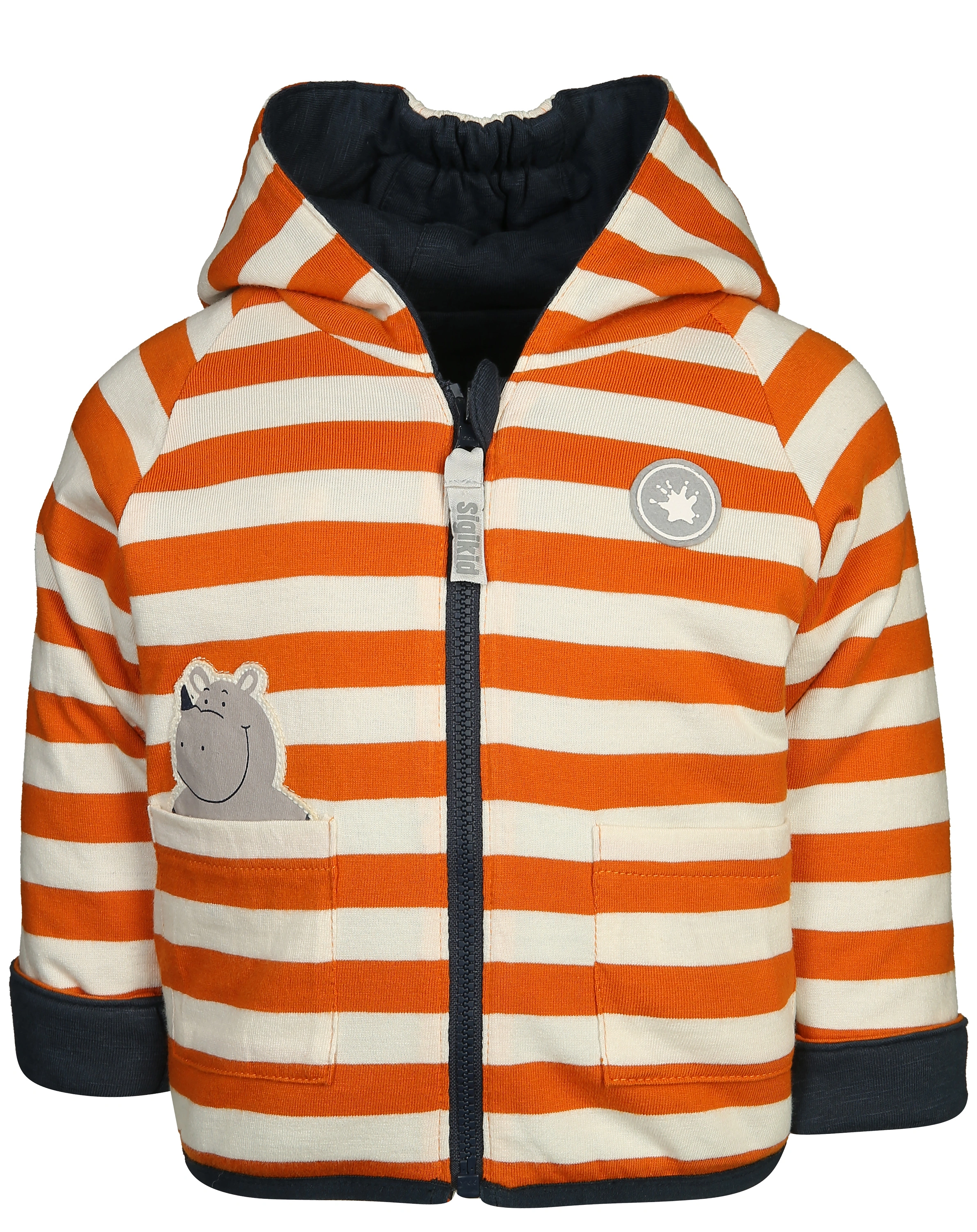 Wende-Jacke ZEBRA in blau/orange
