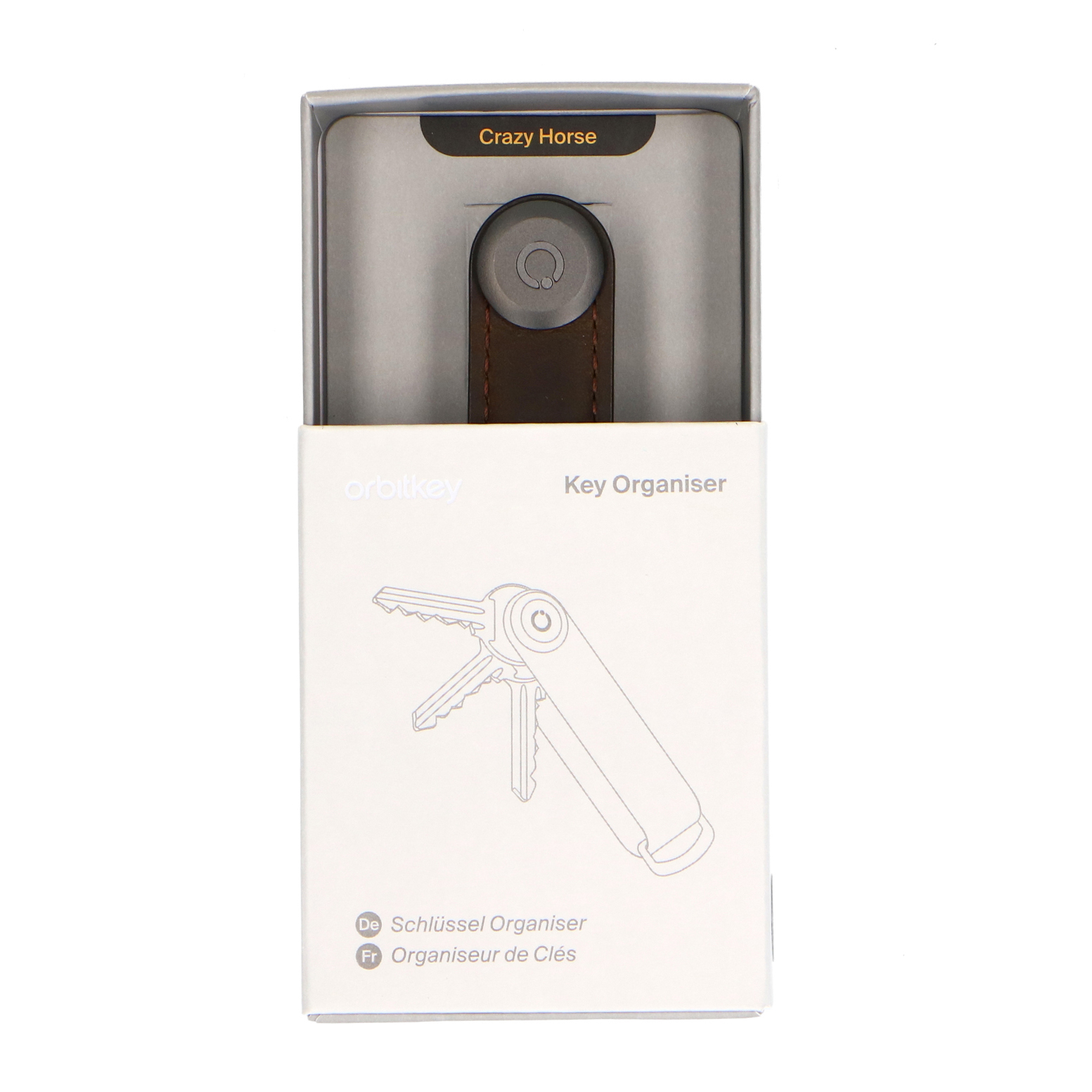 Bruine leren Orbitkey sleutelhanger