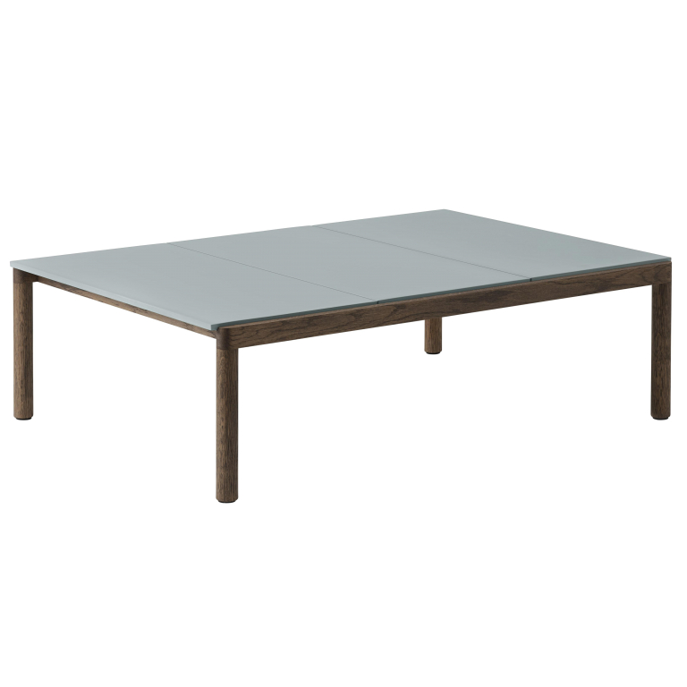 Muuto Couple salontafel 120x84 plain donker eiken pale blue