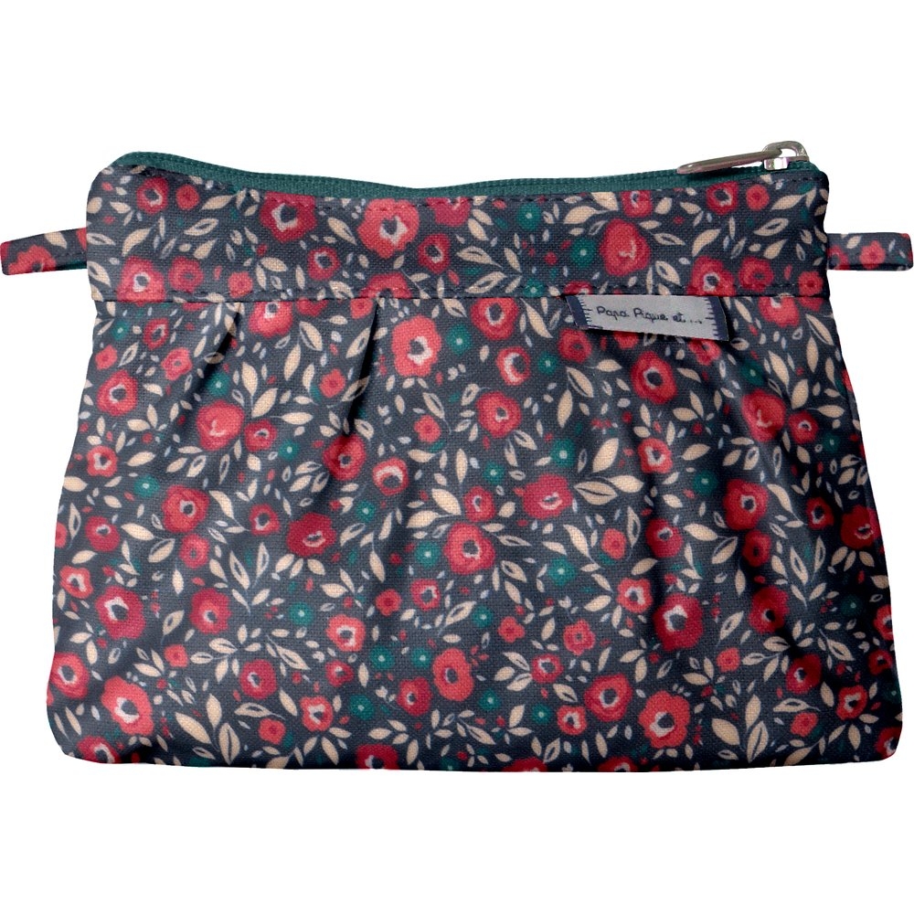 Mini Pochette Plissée Camelias Rubis
