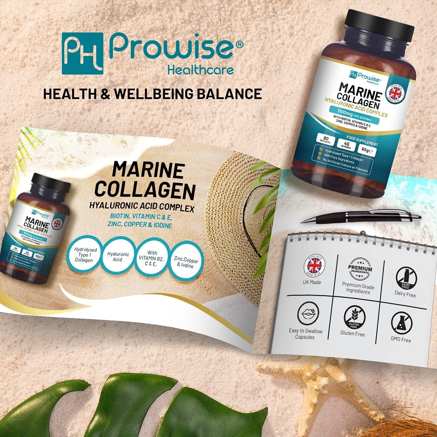 Prowise Healthcare Meereskollagen mit Hyaluronsäure