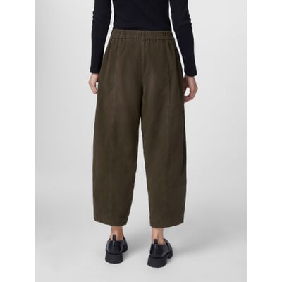 Damenhose weites Bein, Oliv
