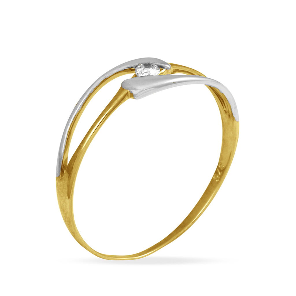 Bague Solitaire Diamond Or Bicolore Diamant