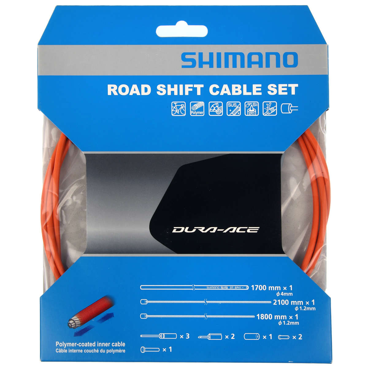Shimano OT-SP41 Polymeer Race Derailleurkabelset Oranje