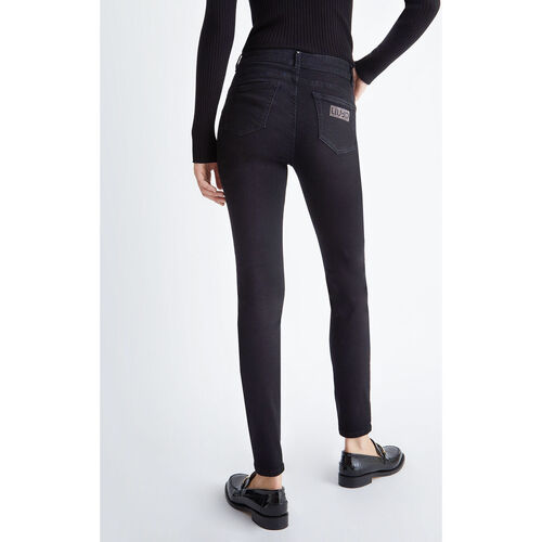 Liu Jo - Pantalón pitillo Bottom Up Negro
