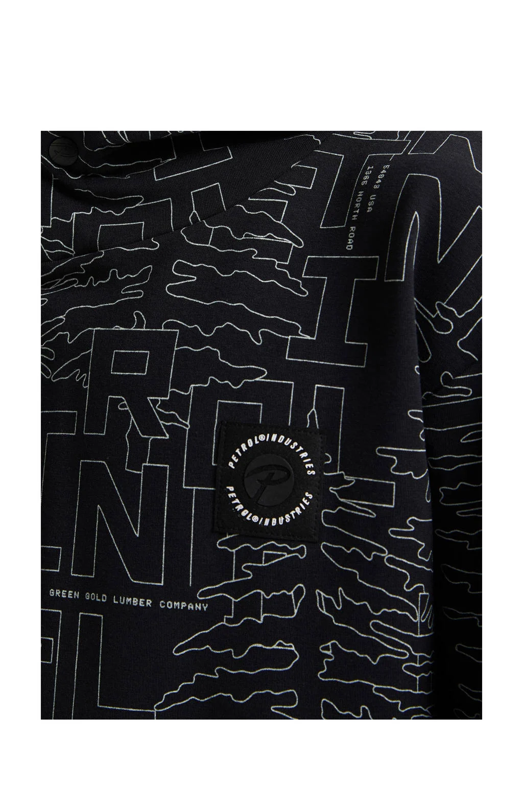 Petrol Industries hoodie zwart