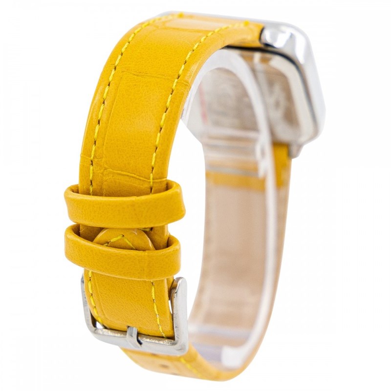 Coffret montre Femme M. JOHN bracelet Cuir Jaune