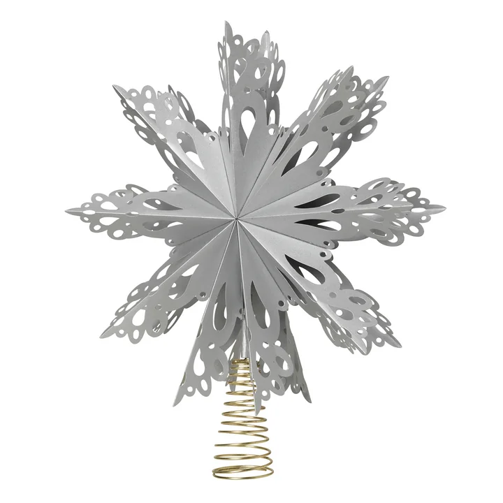 Broste Copenhagen - Christmas Star Christbaumspitze Ø 30 cm, silber