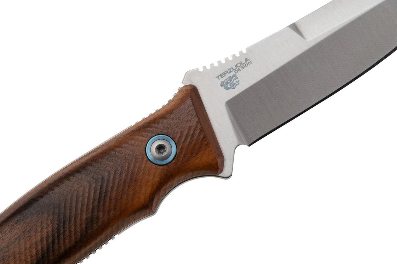 MKM TPF Defense MK-TPFD-S CPM MagnaCut, Santos Wood vaststaand mes, Bob Terzuola design