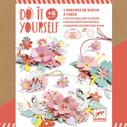 Djeco knutselset diy - bloemen sieraden - colourful fun