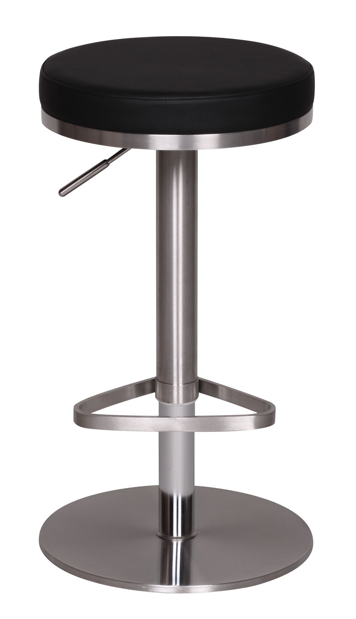 KADIMA DESIGN Barhocker ELBE, höhenverstellbar, gepolsterte Sitzfläche, Triangel Fußablage, max. 110 kg Belastung