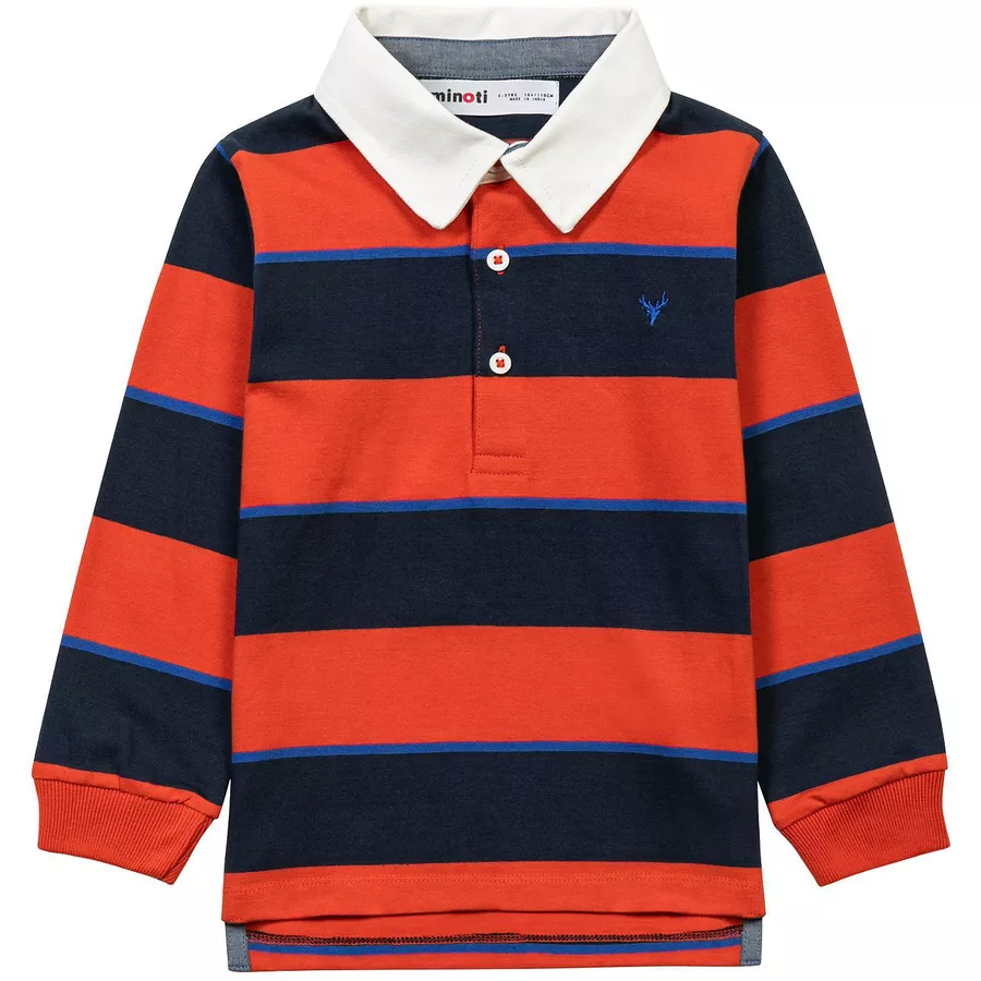 MINOTI Poloshirt OrangeBlauCremeweiß