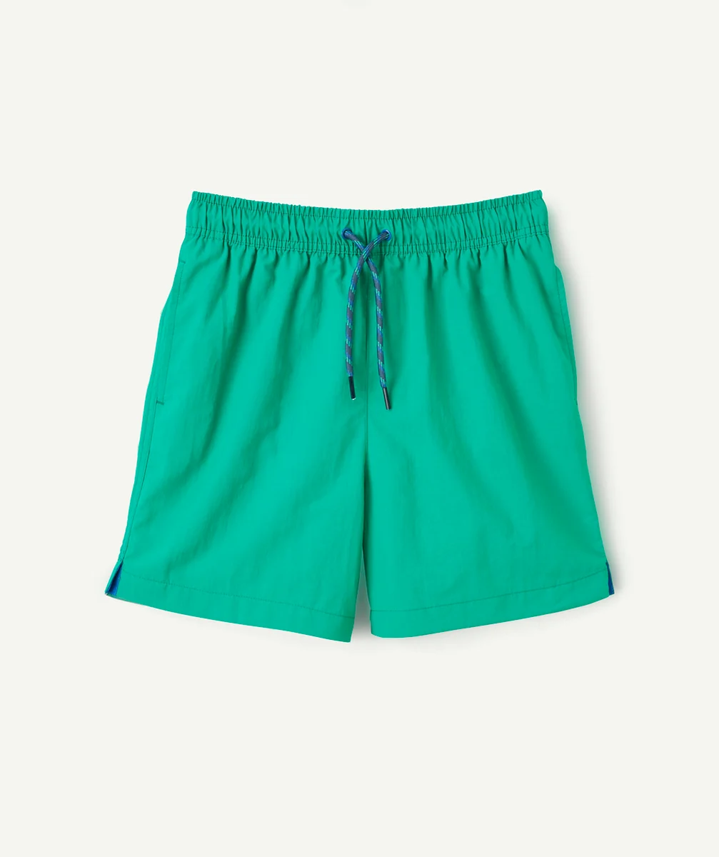 SHORT DE BAIN GARÇON EN FIBRES RECYCLÉES VERT