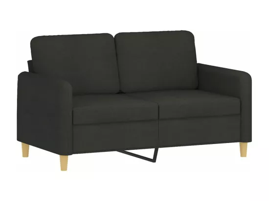 Ensemble de canapés 4 pièces avec coussins Noir Tissu
