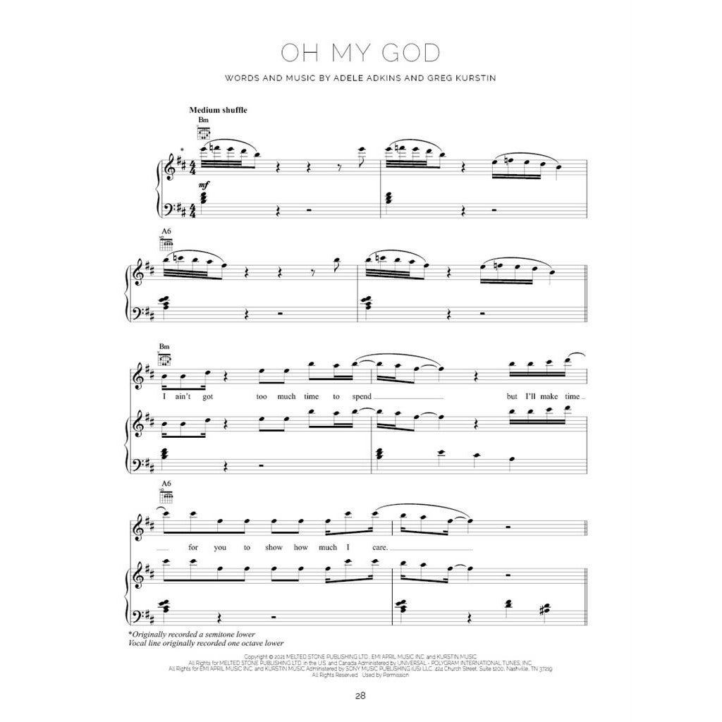 Hal Leonard Adele 30 voor piano, zang en gitaar