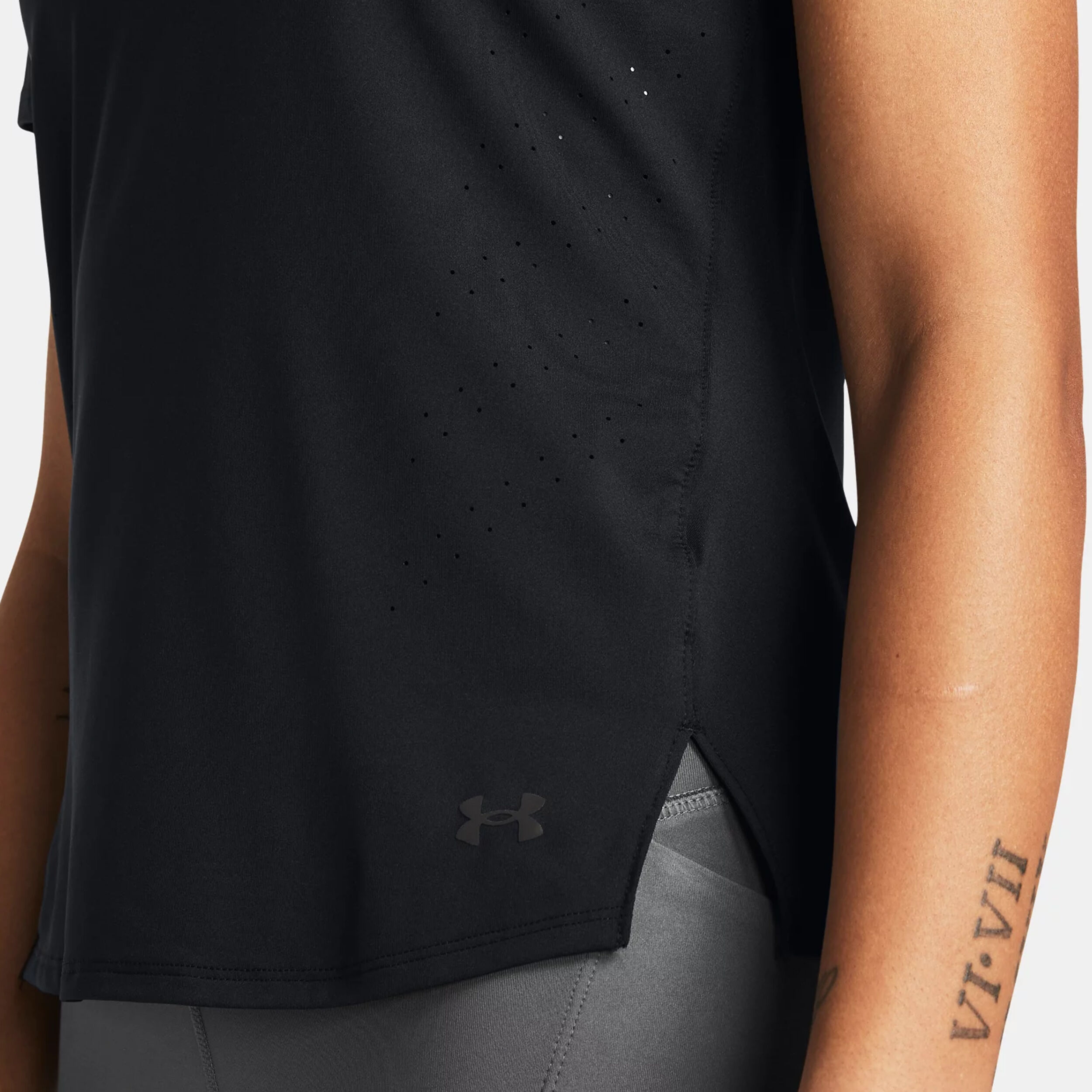 Under Armour Laser SS Maillot De Course Femmes - Noir