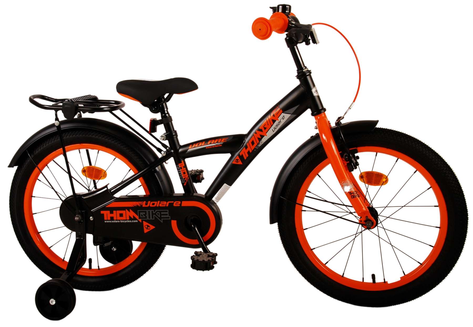 TPFSports Thombike Kinderfahrrad - Jungen - 18 Zoll - Rücktritt + Handbremse - Schwarz Grün
