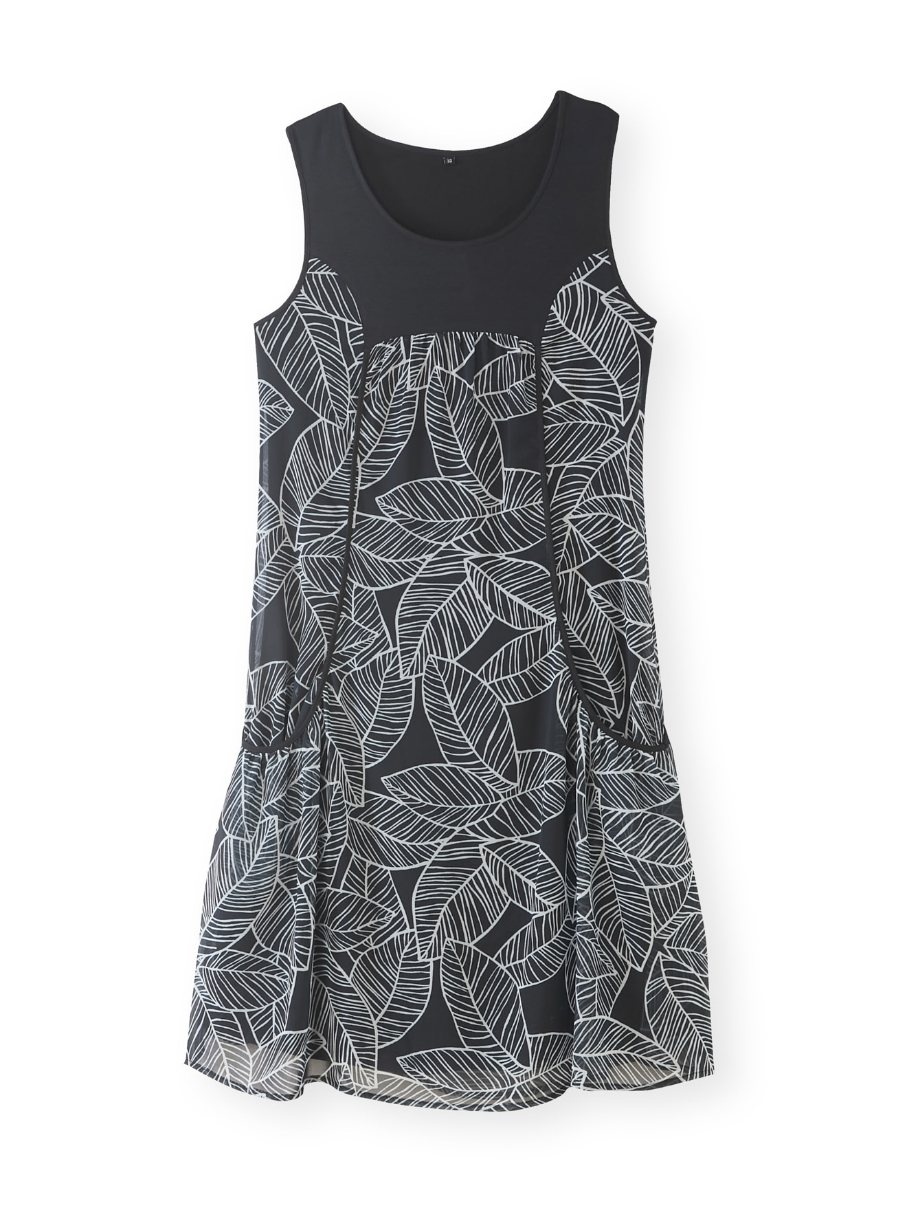 Robe sans manches bi-matière