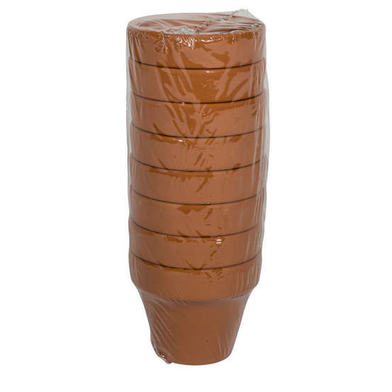 Pots horticoles x8, en terre cuite basalt Ø 5,7 x H. 4,9 cm