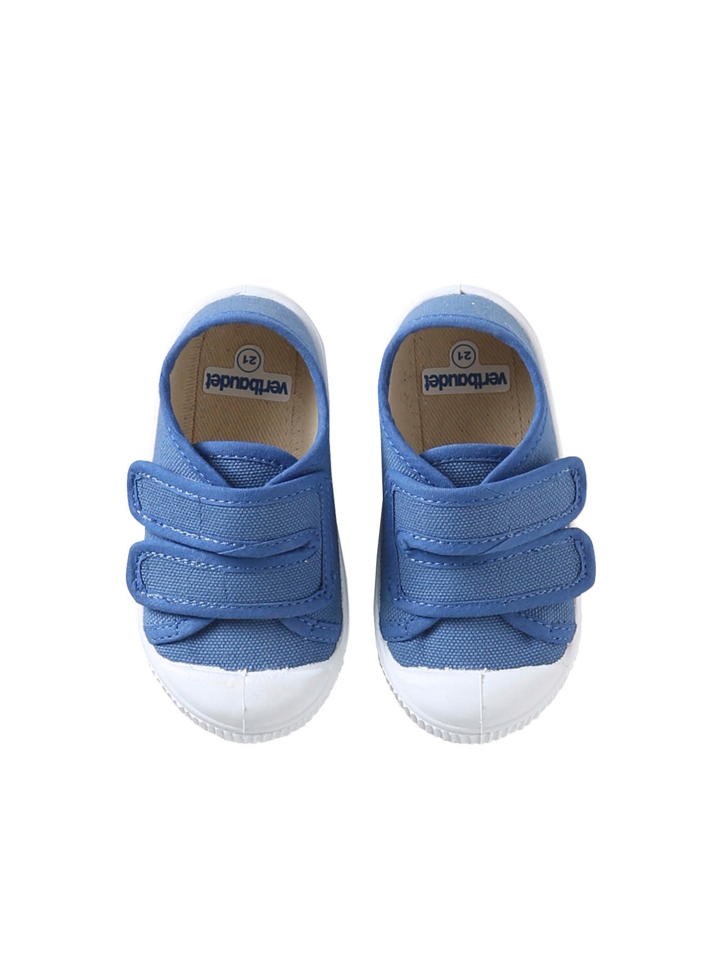 Vertbaudet Baby Stoffschuhe mit Klettverschluss indigo-blau